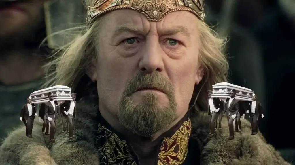 Bernard Hill as King Theoden of Rohan, The Lord of the Rings.