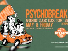 Psychobreak: Punk Rock στο Kyttaro live club στις 8 Μαϊου Psychobreak